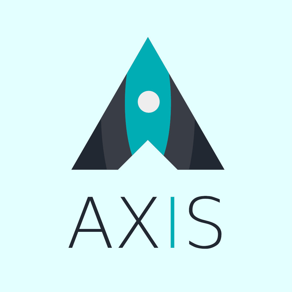 Daily Logo Challenge Day 1, AXIS la fameuse fusée ! Un Initial Logo, formant une fusé avec ses couleurs.