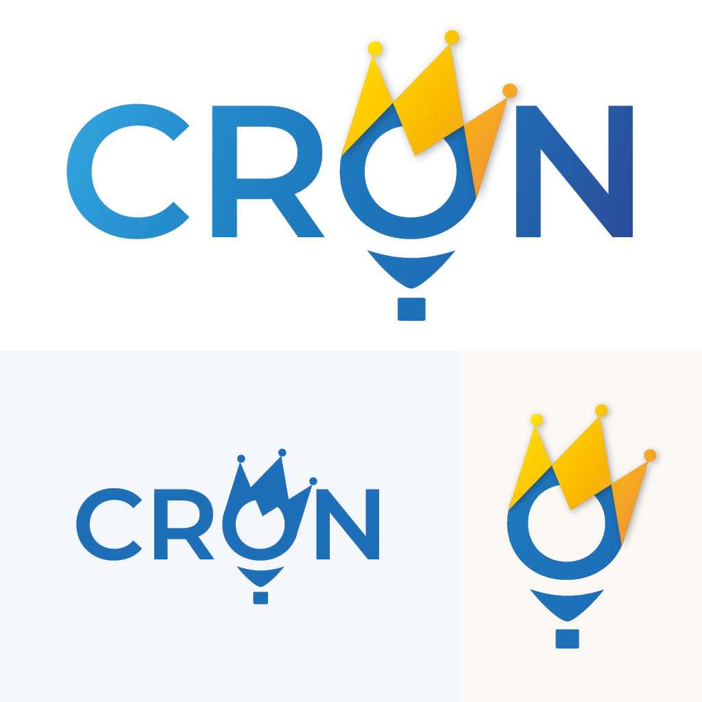 Daily Logo Challenge Day 2, un logo nommer Crown, pour une entreprise de montgolfière, celle ci emporte le W de Crown, formant une couronne, vers le ciel