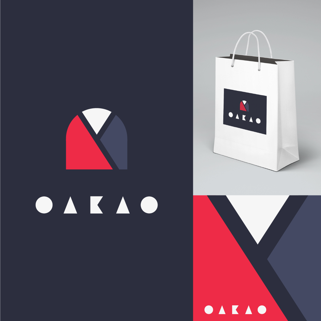 Logo, durant le Daily Logo Challenge, Oakao, il devait représenter une marque de vêtement, j'ai donc opté pour une marque de Kimono, et un choix typographique très minimaliste